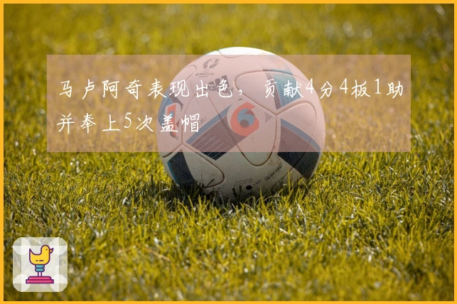 马卢阿奇表现出色，贡献4分4板1助并奉上5次盖帽